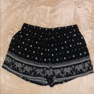 Black/White Old Navy Elephant Shorts